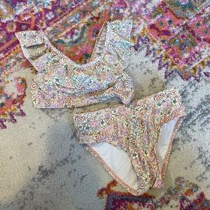 Flower Ruffled Bikini